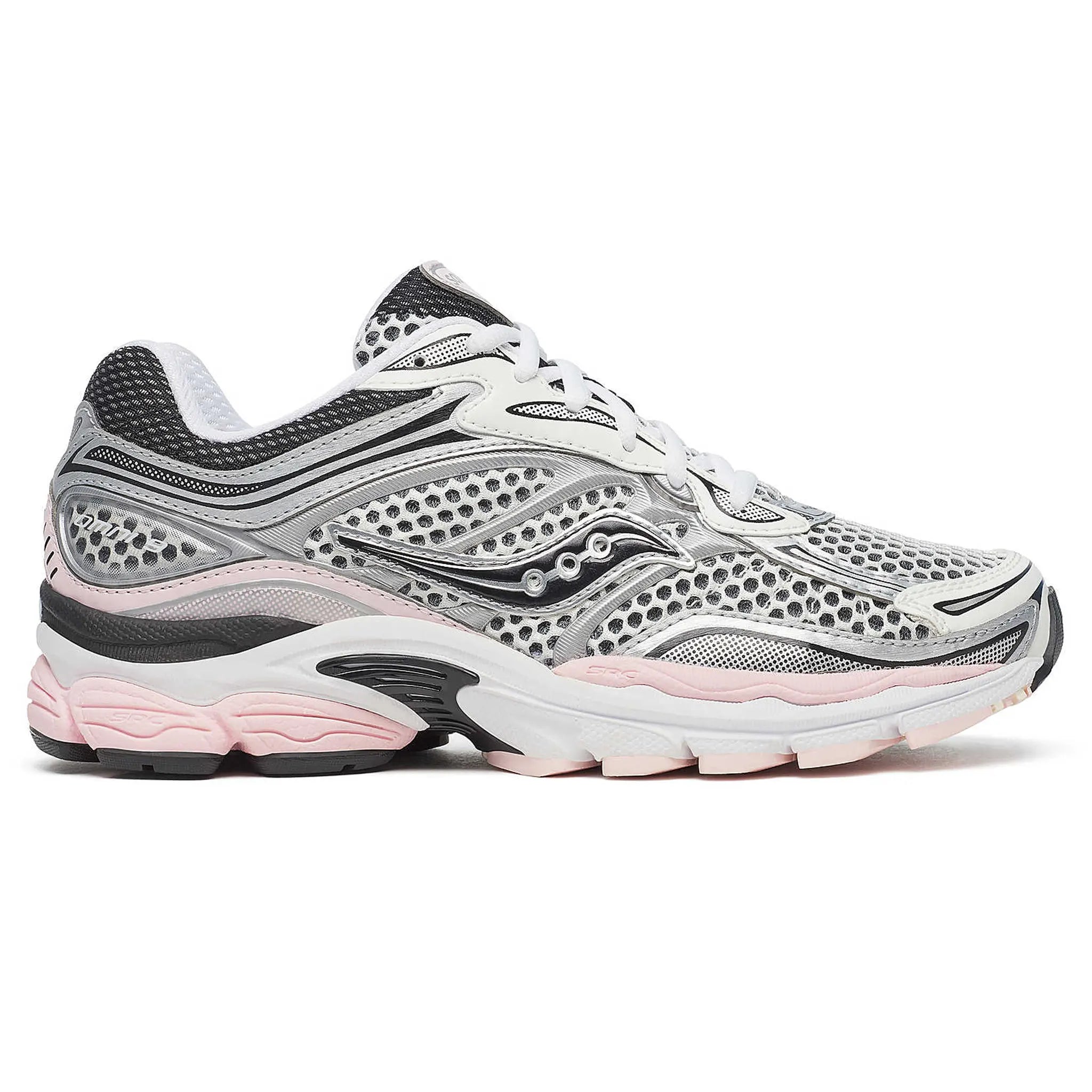 Side View of Saucony Progrid Omni 9 Silver Pink S70739-16